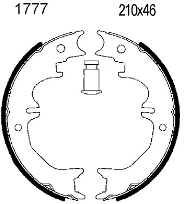 01777 BSF Комплект тормозных колодок, стояночная тормозная система (фото 1)