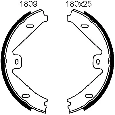 01809 BSF Комплект тормозных колодок, стояночная тормозная система (фото 1)