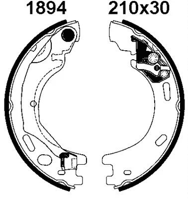 01894 BSF Комплект тормозных колодок, стояночная тормозная система (фото 1)