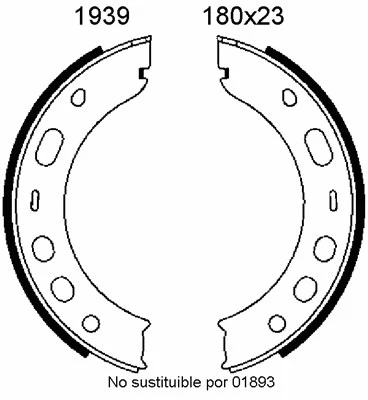 01939 BSF Комплект тормозных колодок, стояночная тормозная система (фото 1)