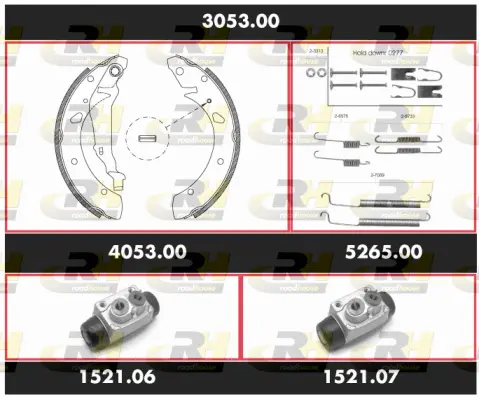 3053.00 ROADHOUSE Комплект тормозов, барабанный тормозной механизм (фото 1)