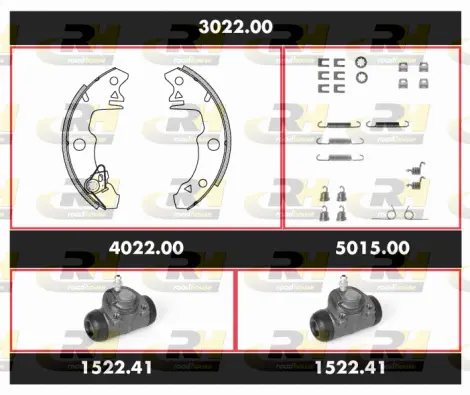 SPK 3022.00 ROADHOUSE Комплект тормозов, барабанный тормозной механизм (фото 1)