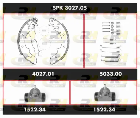 SPK 3027.05 ROADHOUSE Комплект тормозов, барабанный тормозной механизм (фото 1)