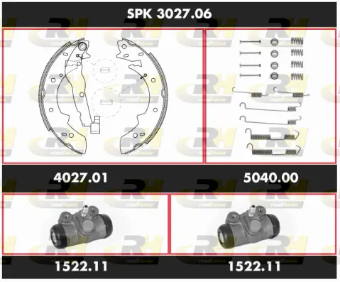 SPK 3027.06 ROADHOUSE Комплект тормозов, барабанный тормозной механизм (фото 1)