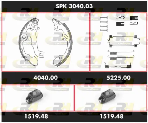 SPK 3040.03 ROADHOUSE Комплект тормозов, барабанный тормозной механизм (фото 1)