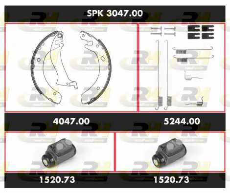 SPK 3047.00 ROADHOUSE Комплект тормозов, барабанный тормозной механизм (фото 1)