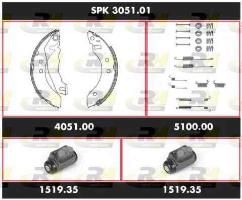 SPK 3051.01 ROADHOUSE Комплект тормозов, барабанный тормозной механизм (фото 1)