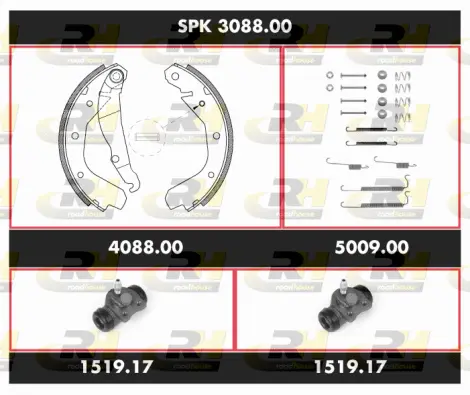 SPK 3088.00 ROADHOUSE Комплект тормозов, барабанный тормозной механизм (фото 1)