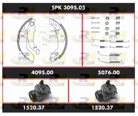 SPK 3095.05 ROADHOUSE Комплект тормозов, барабанный тормозной механизм (фото 1)