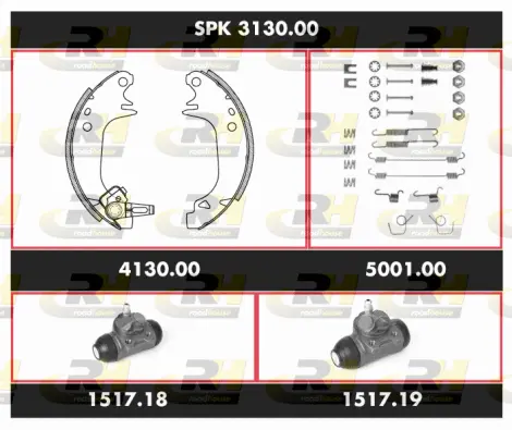 SPK 3130.00 ROADHOUSE Комплект тормозов, барабанный тормозной механизм (фото 1)