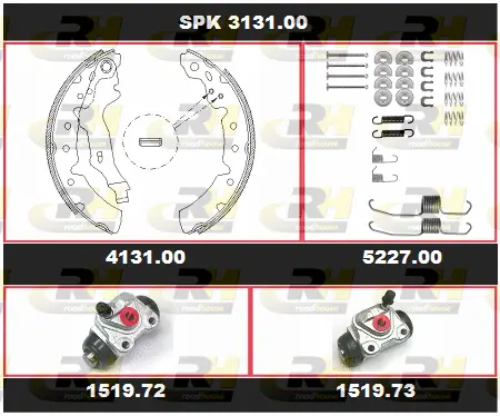 SPK 3131.00 ROADHOUSE Комплект тормозов, барабанный тормозной механизм (фото 1)