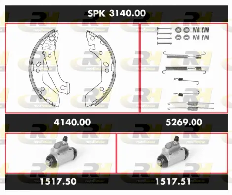 SPK 3140.00 ROADHOUSE Комплект тормозов, барабанный тормозной механизм (фото 1)