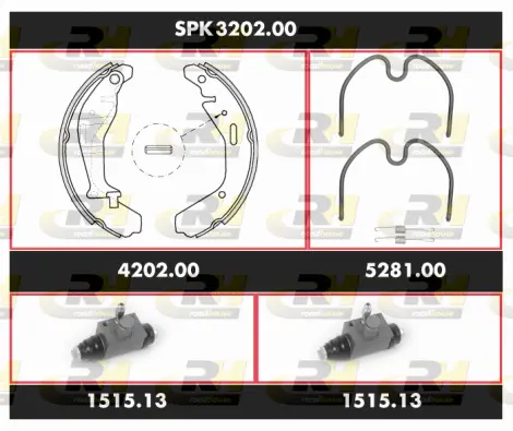 SPK 3202.00 ROADHOUSE Комплект тормозов, барабанный тормозной механизм (фото 1)