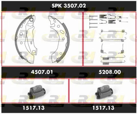 SPK 3507.02 ROADHOUSE Комплект тормозов, барабанный тормозной механизм (фото 1)