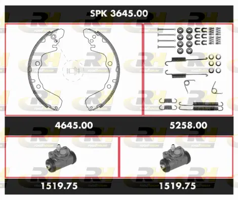 SPK 3645.00 ROADHOUSE Комплект тормозов, барабанный тормозной механизм (фото 1)