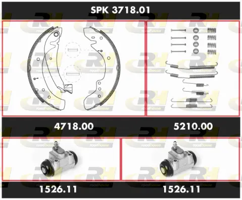 SPK 3718.01 ROADHOUSE Комплект тормозов, барабанный тормозной механизм (фото 1)
