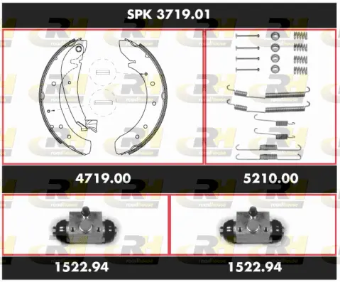 SPK 3719.01 ROADHOUSE Комплект тормозов, барабанный тормозной механизм (фото 1)