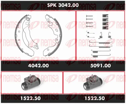 SPK 3042.00 REMSA Комплект тормозов, барабанный тормозной механизм (фото 1)