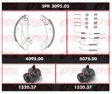 SPK 3095.05 REMSA Комплект тормозов, барабанный тормозной механизм (фото 1)