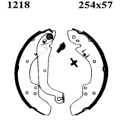 6162 BSF Комплект тормозов, барабанный тормозной механизм (фото 1)