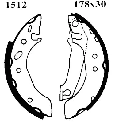 6197 BSF Комплект тормозов, барабанный тормозной механизм (фото 1)