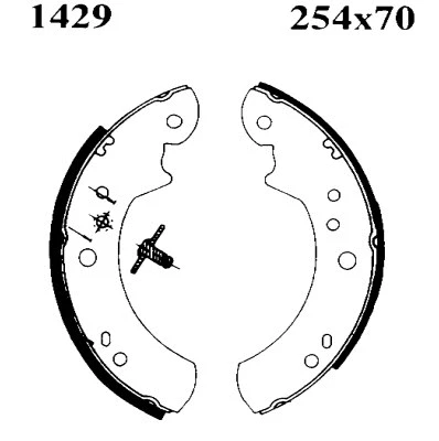 6223 BSF Комплект тормозов, барабанный тормозной механизм (фото 1)