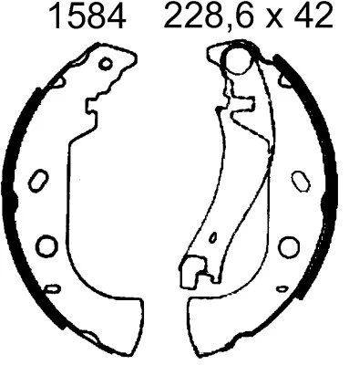 6521 BSF Комплект тормозов, барабанный тормозной механизм (фото 1)