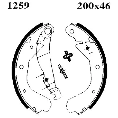 7066 BSF Комплект тормозов, барабанный тормозной механизм (фото 1)