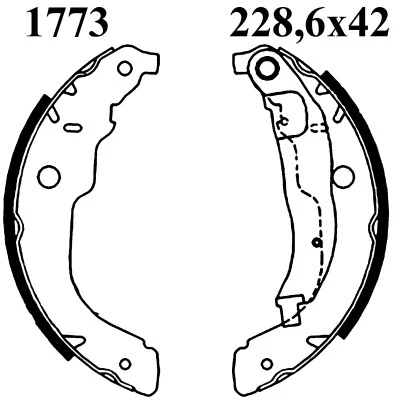 7552 BSF Комплект тормозов, барабанный тормозной механизм (фото 1)