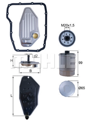 HX 276 KIT KNECHT/MAHLE Гидрофильтр, автоматическая коробка передач (фото 1)