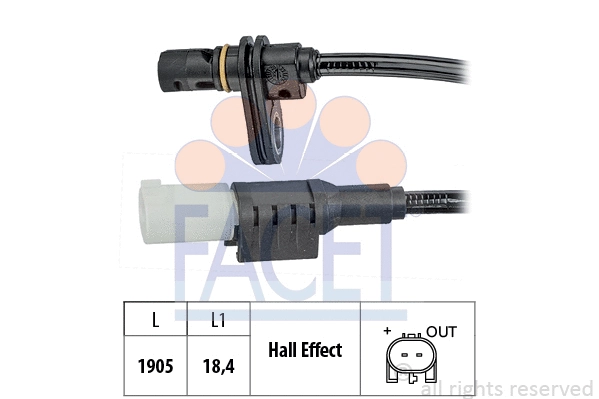 21.0248 FACET Датчик, частота вращения колеса (фото 1)
