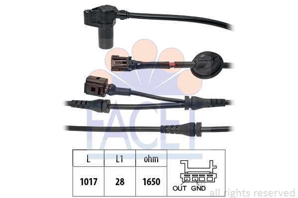 21.2047 FACET Датчик, частота вращения колеса (фото 1)