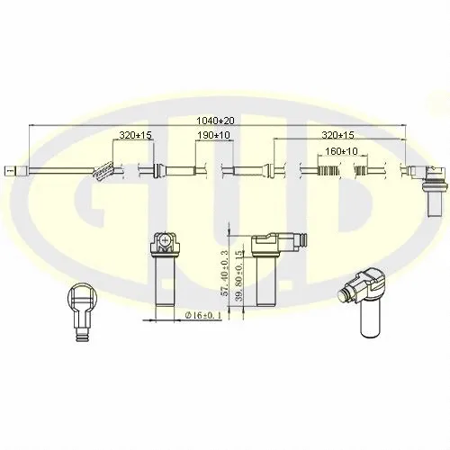 GABS01016 G.U.D Датчик, частота вращения колеса (фото 1)