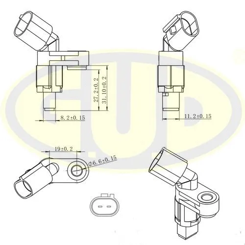 GABS01023 G.U.D Датчик, частота вращения колеса (фото 1)