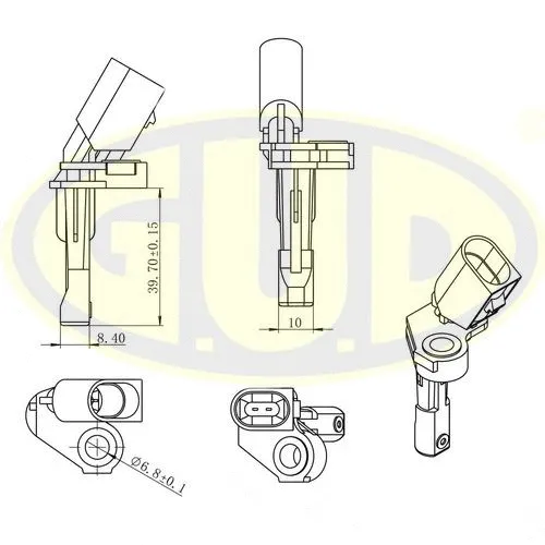 GABS01028 G.U.D Датчик, частота вращения колеса (фото 1)
