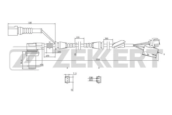 SE-6002 ZEKKERT Датчик, частота вращения колеса (фото 1)