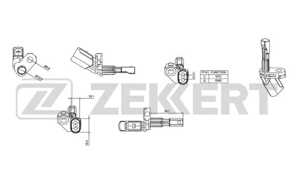 SE-6009 ZEKKERT Датчик, частота вращения колеса (фото 1)