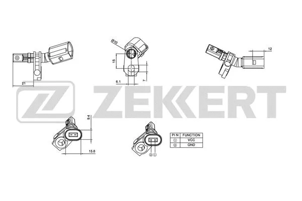 SE-6011 ZEKKERT Датчик, частота вращения колеса (фото 1)