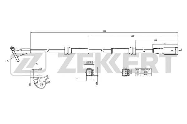 SE-6035 ZEKKERT Датчик, частота вращения колеса (фото 1)