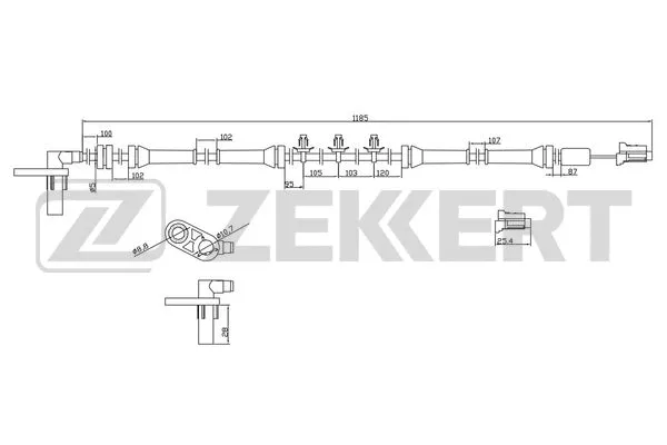 SE-6044 ZEKKERT Датчик, частота вращения колеса (фото 1)