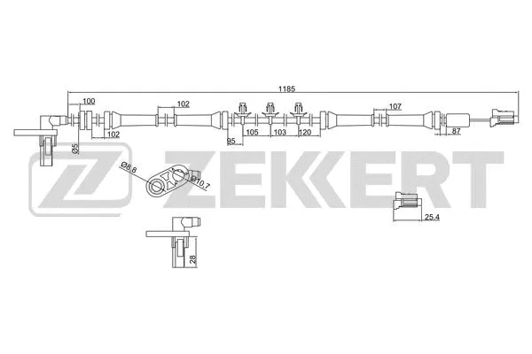 SE-6045 ZEKKERT Датчик, частота вращения колеса (фото 1)
