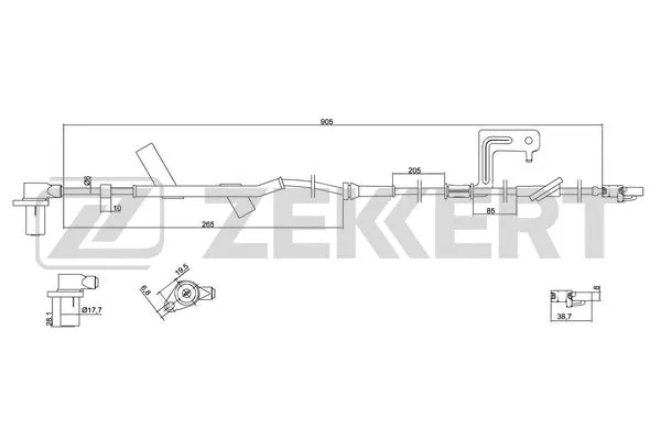 SE-6076 ZEKKERT Датчик, частота вращения колеса (фото 1)