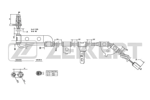 SE-6097 ZEKKERT Датчик, частота вращения колеса (фото 1)