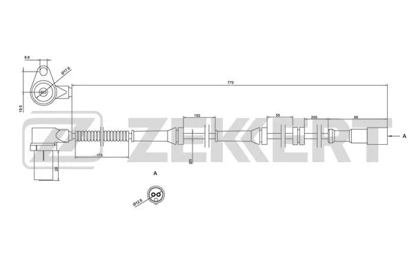 SE-6116 ZEKKERT Датчик, частота вращения колеса (фото 1)