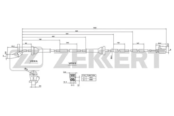 SE-6147 ZEKKERT Датчик, частота вращения колеса (фото 1)