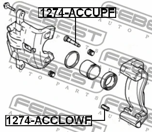 1274-ACCUPF FEBEST Направляющий болт, корпус скобы тормоза (фото 2)