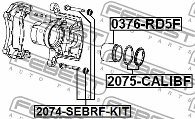 2074-SEBRF-KIT FEBEST Направляющий болт, корпус скобы тормоза (фото 2)