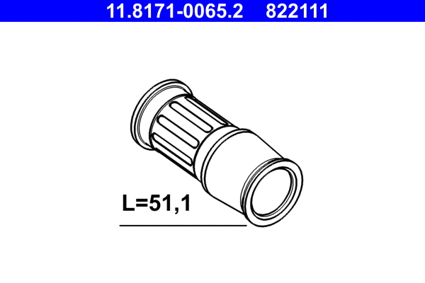 11.8171-0065.2 ATE Направляющая гильза, корпус скобы тормоза (фото 1)