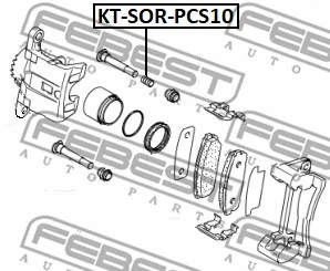 KT-SOR-PCS10 FEBEST Комплект принадлежностей, тормо (фото 2)