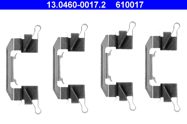 13.0460-0017.2 ATE Комплектующие, колодки дискового тормоза (фото 1)